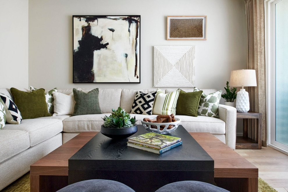 Evelyn Cocktail Table  Light Walnut +  Ebony Oak   Transitional   Coffee Tables   by Mandalay Home Furnishings  Inc.  Houzz