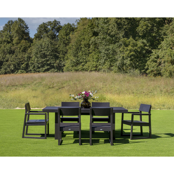 Polywood EDGE 7-Piece 78 Outdoor Dining Set Shown in Vintage Coffee - other colors available