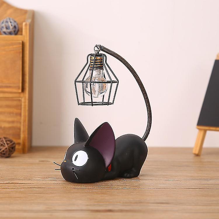 Miman Resin Cat Night Light Anime Cat Led Lamp Cartoon Animal Bedside Lamp Room Decoration