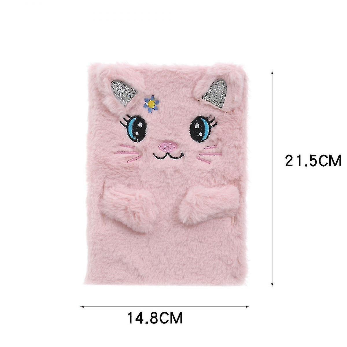 Journal For Girls， Cute Slow Rising Squishy Cat Notebook Journal， Plush Journal Lined Notebook 160 Pages For Writing Botao