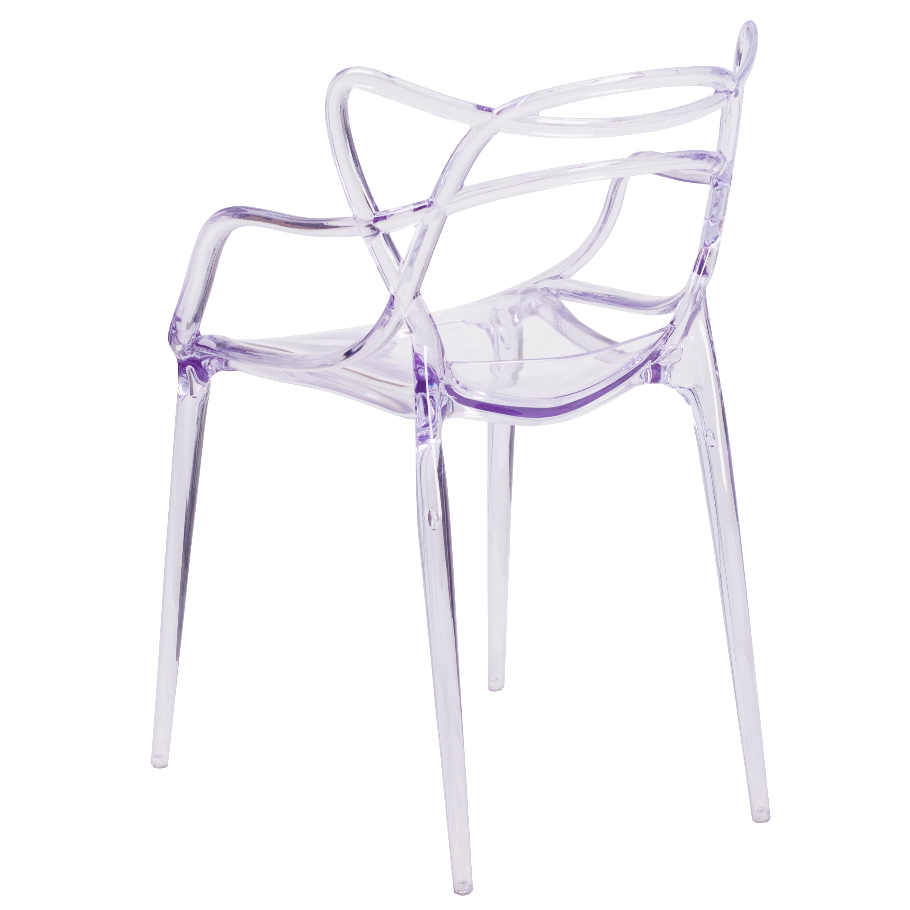 Flash Furniture 4 Pack Nesting Series Transparent Stacking Side Chair