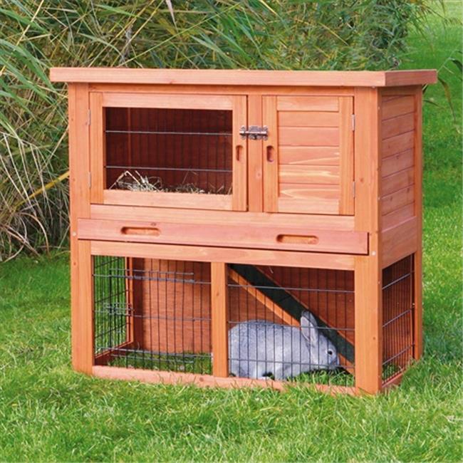 Rabbit Hutch With Sloped Roofand#44; Small