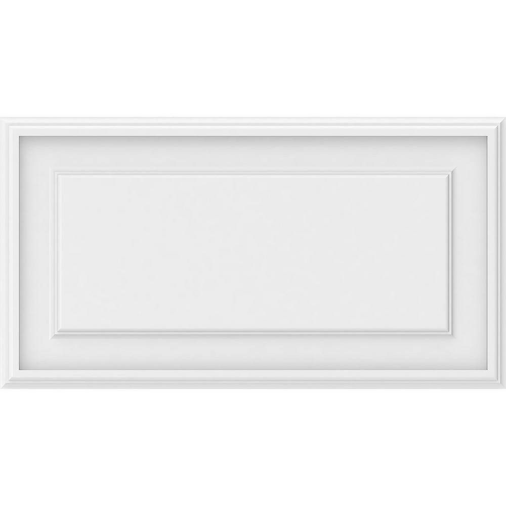 Ekena Millwork 58 in. x 26 in. x 14 in. Legacy Raised Panel White PVC Decorative Wall Panel WALP26X14X062LEG