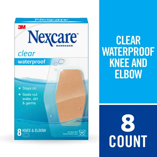 Nexcare Clear Waterproof Knee and Elbow Bandages