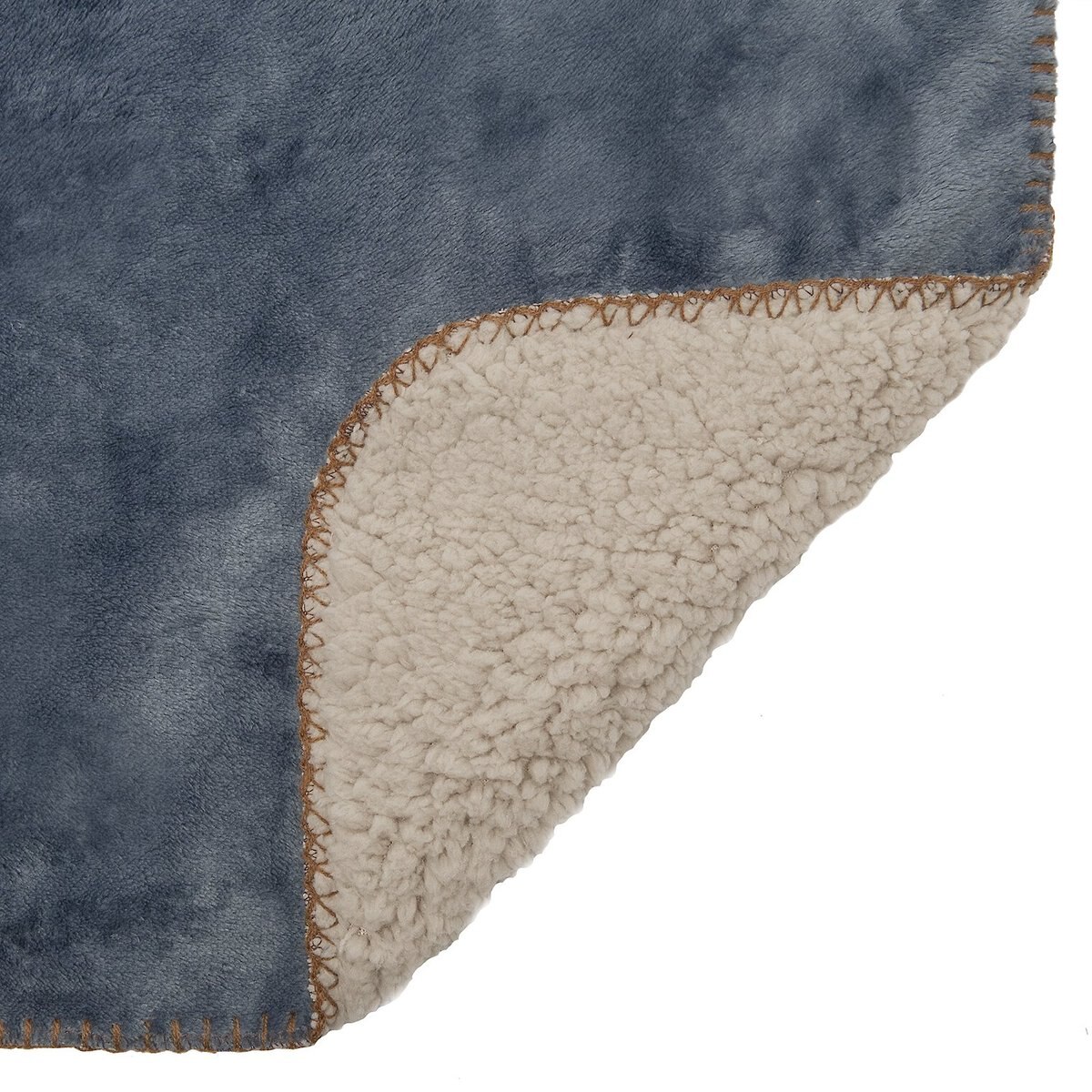 FurHaven Snuggly Warm Faux Lambswool and Terry Dog and Cat Throw Blanket