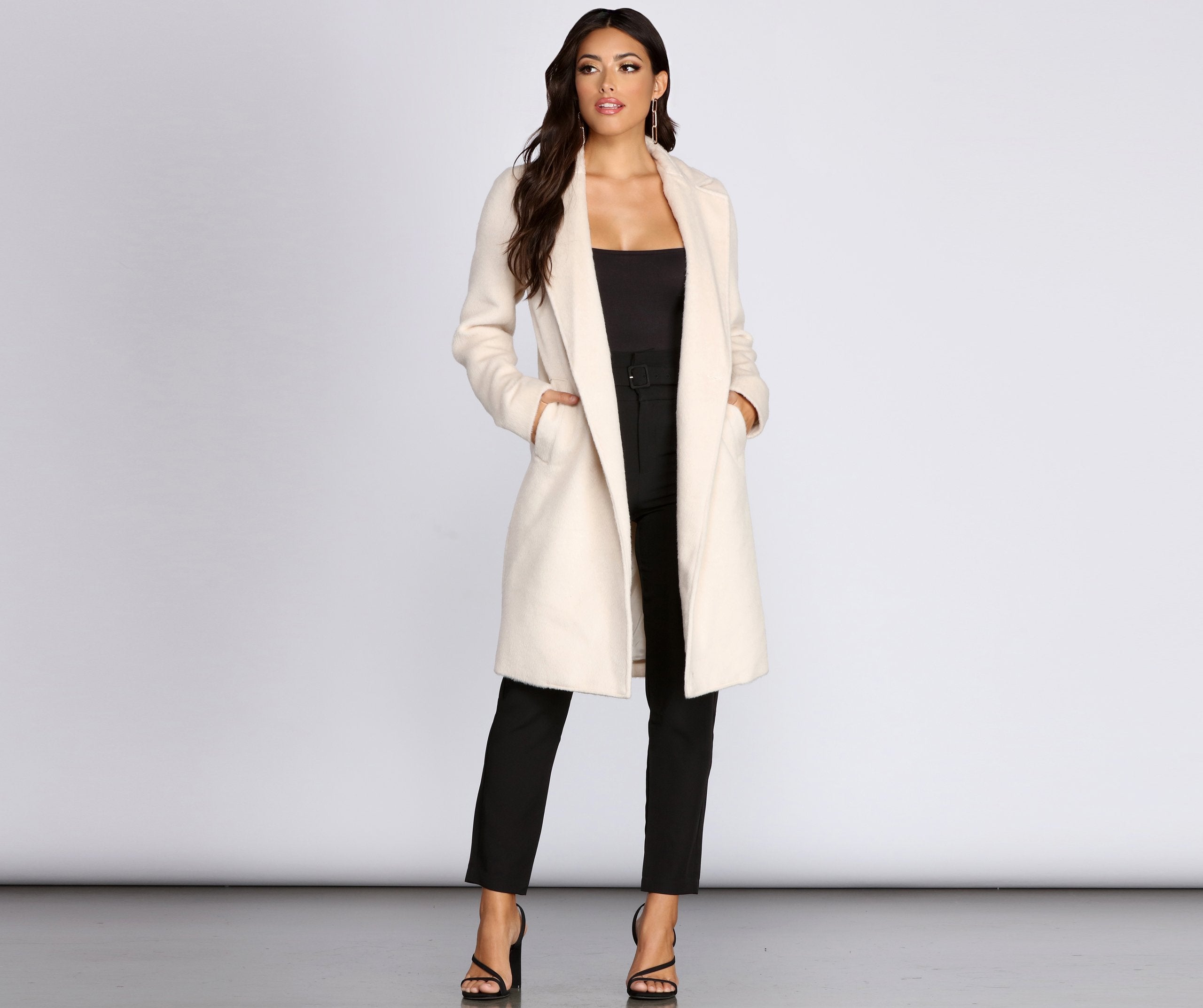 Straight Elegance Long Fur Coat