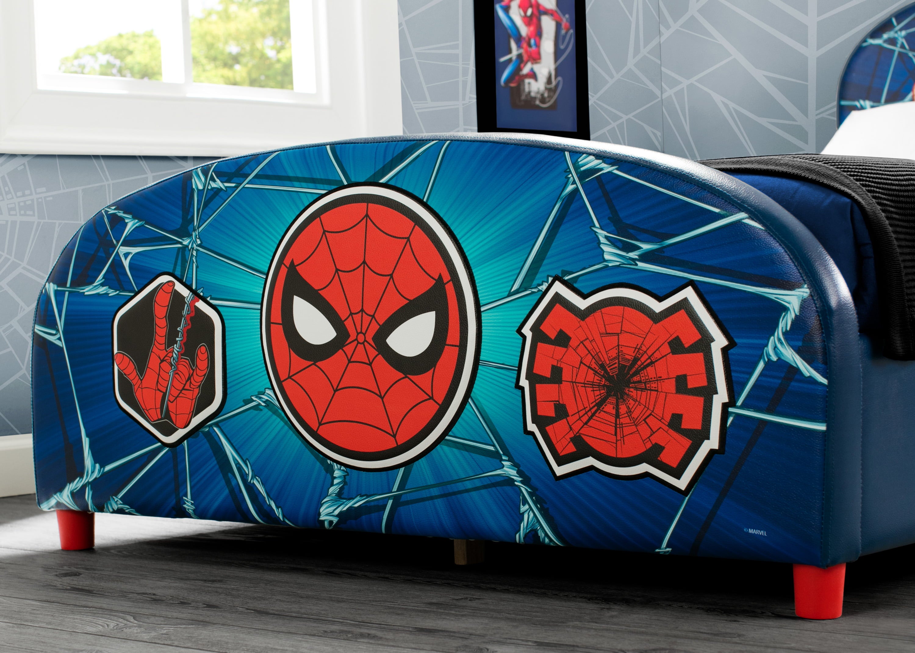 Delta Children Marvel Spider-Man Upholstered Bed, Twin