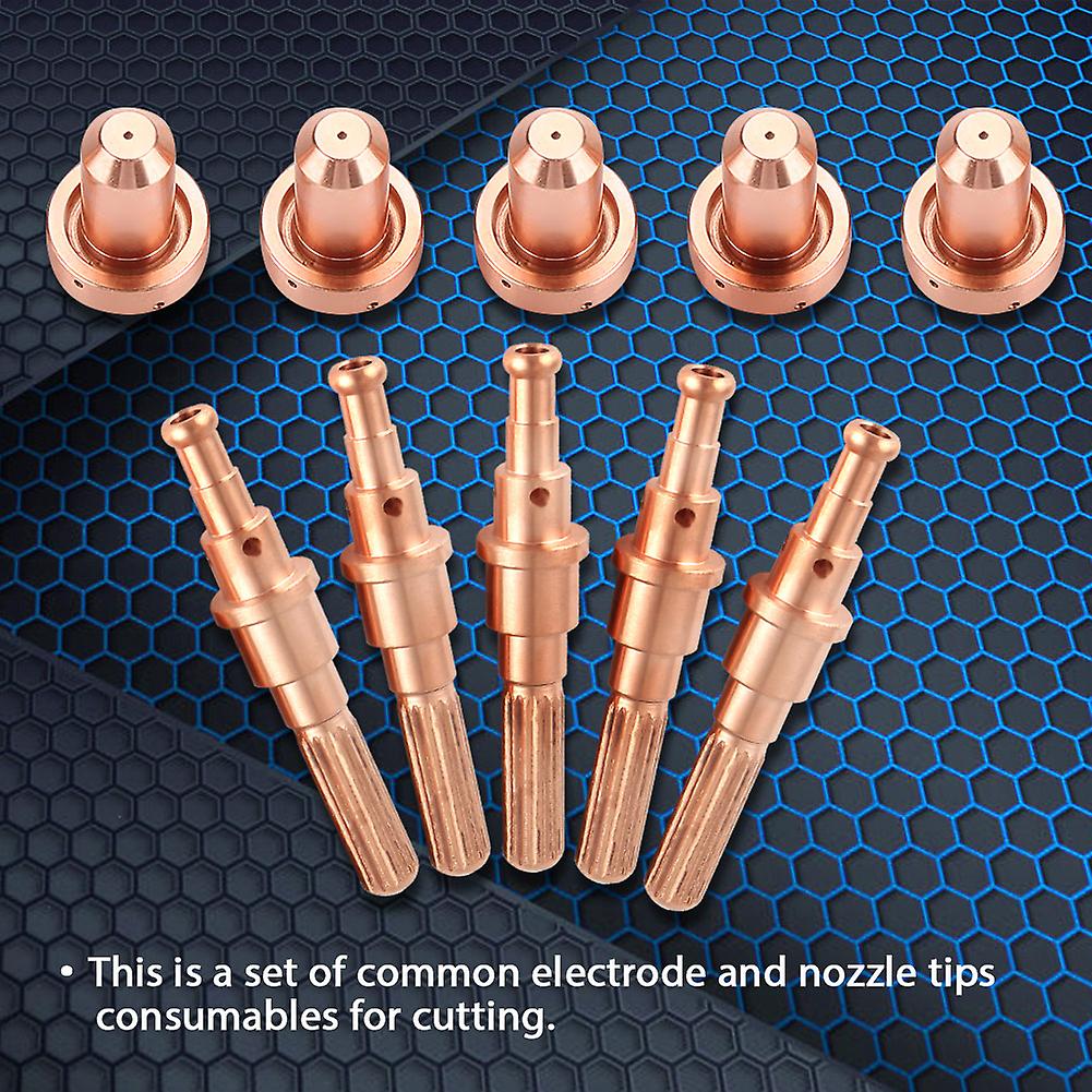 5pcs 9-8215 Electrode   5 Pcs 9-8210 Nozzle Tips For Thermal Dynamics Sl60/100 Plasma Torch