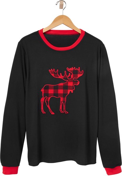 Frisco Plaid Moose Unisex Adult Pajama Jersey Top