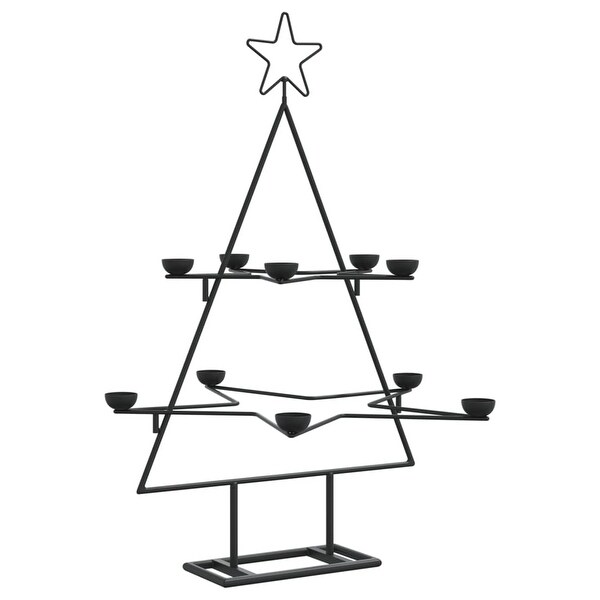 vidaXL Metal Christmas Tree for Decoration Black 29.5