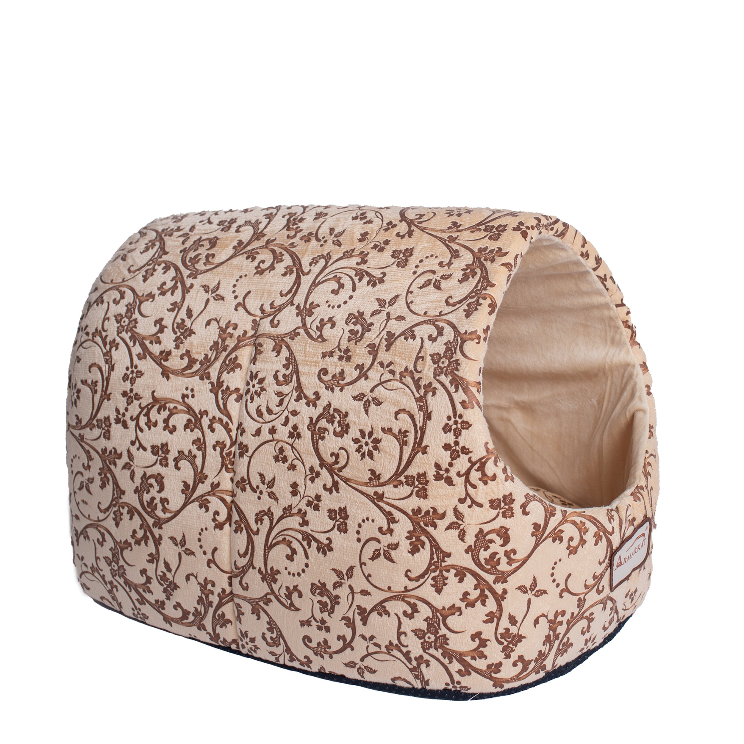 Armarkat Cat Bed with Flower Pattern， Beige， C11HYH/MH