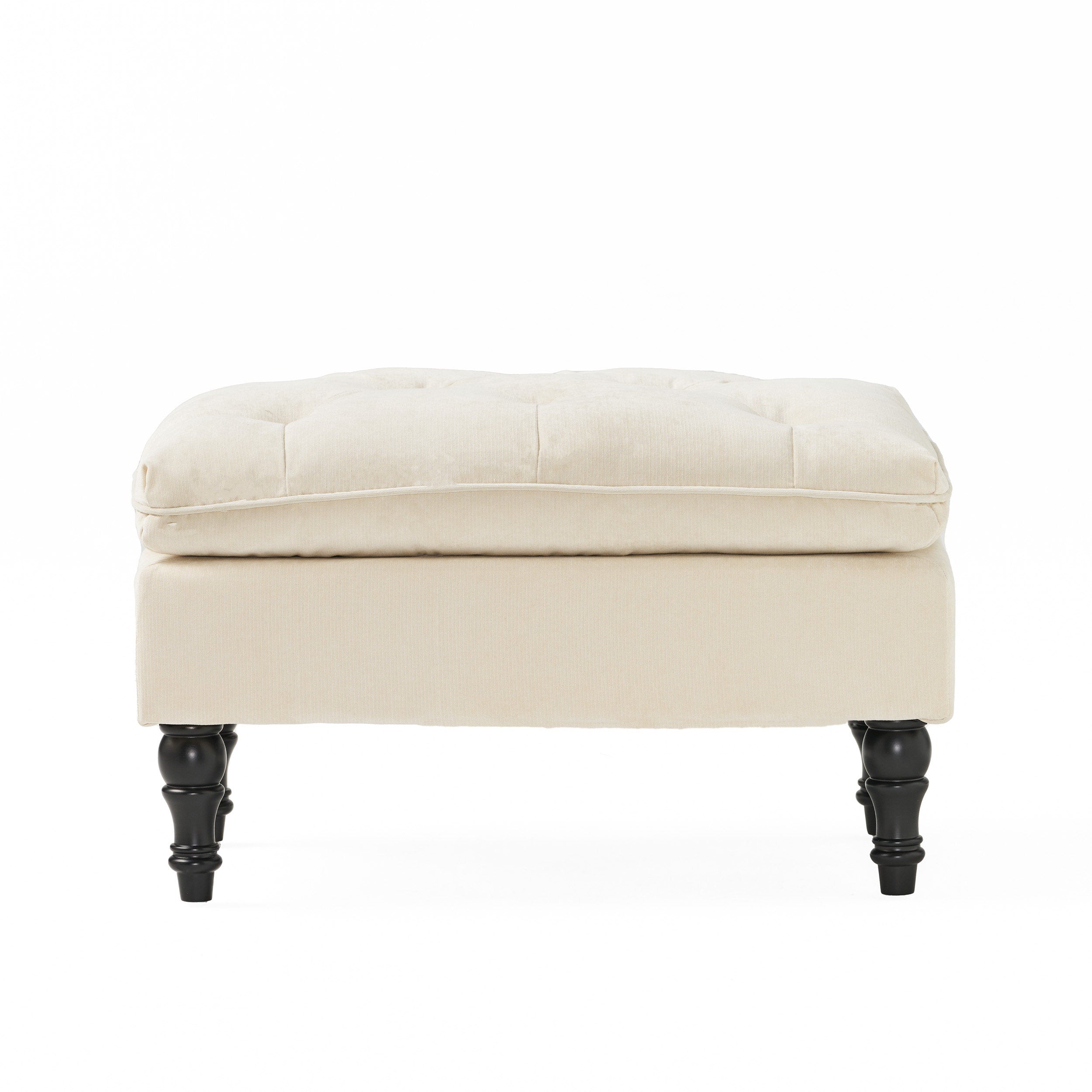 Cordoba Button Tufted Velvet Ottoman Footstool