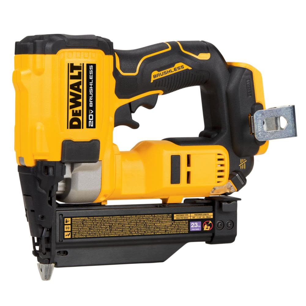 DEWALT ATOMIC Compact Series 20V MAX Pin Nailer 23 Ga. Brushless Cordless Bare Tool ;