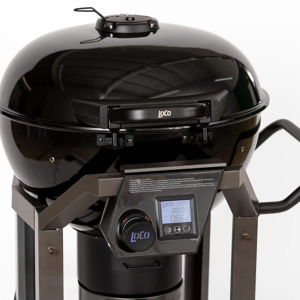 LOCO 22 in. SmartTemp Kettle Charcoal Grill in Black with Stand 2023060113