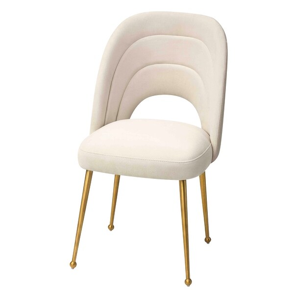 Sia Modern Velvet-upholstered Dining Chair w/ Splayed Steel Legs