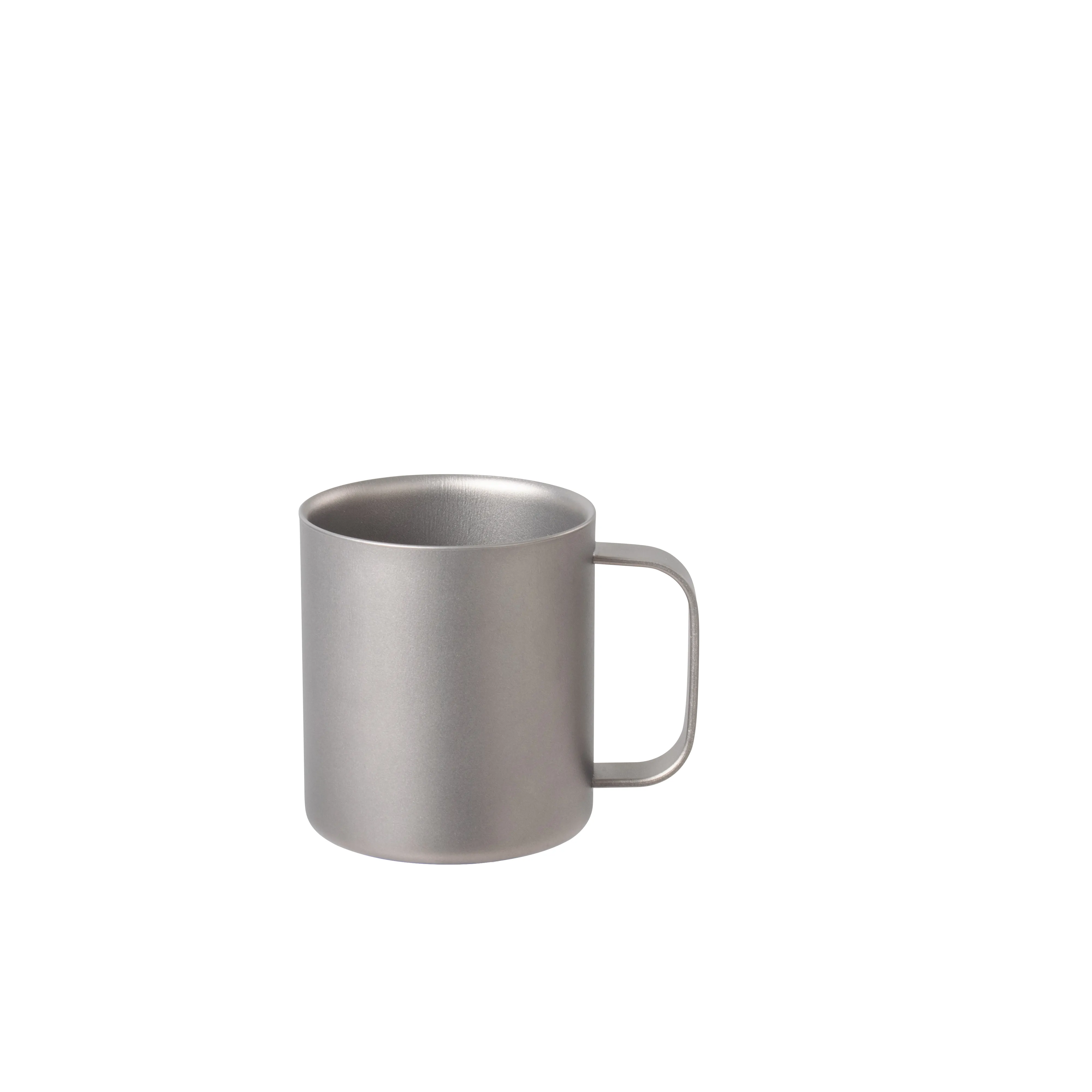 375ml ultralight titanium double wall mug with fixed handle