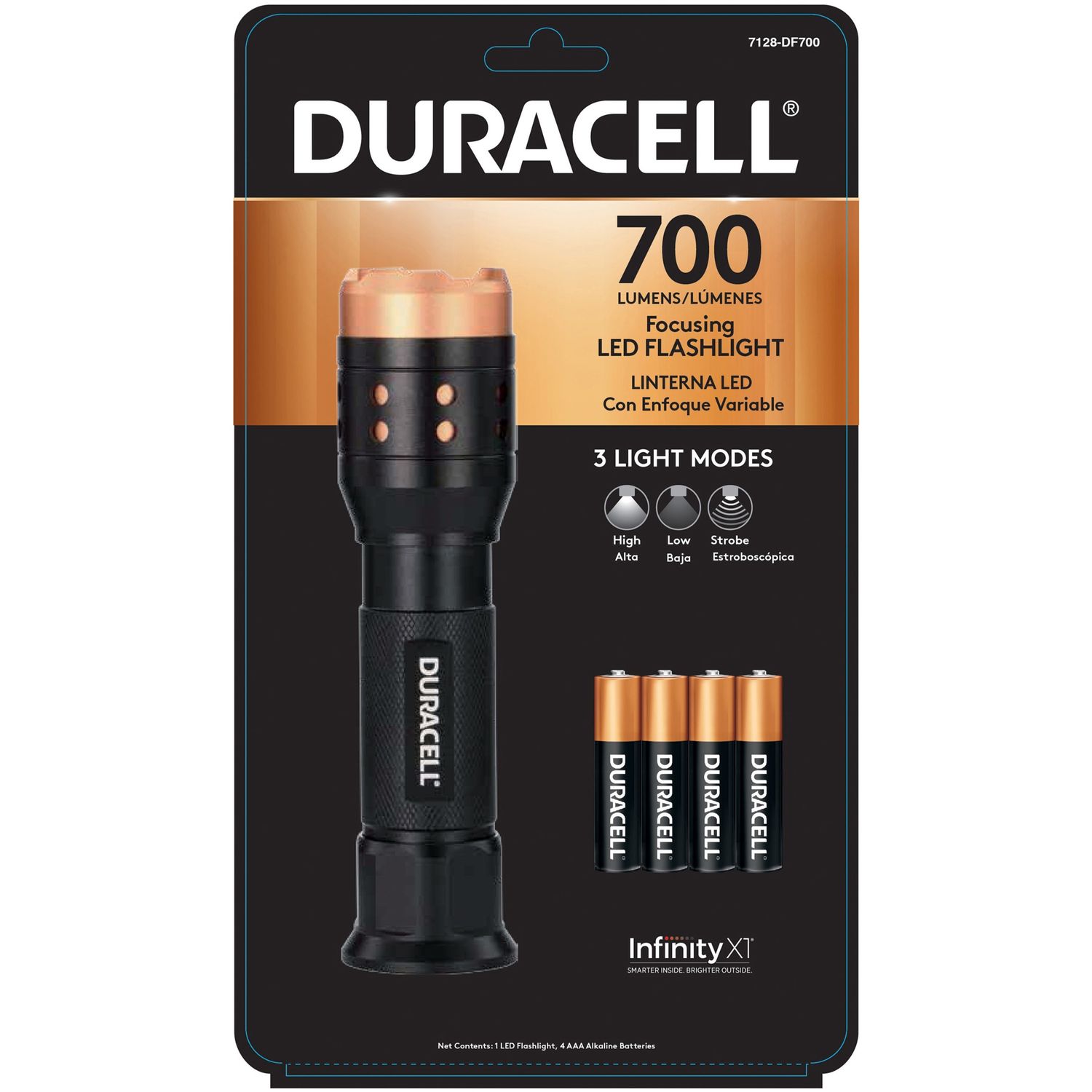 Aluminum Focusing LED Flashlight by Duracell Inc. DUR7128DF700