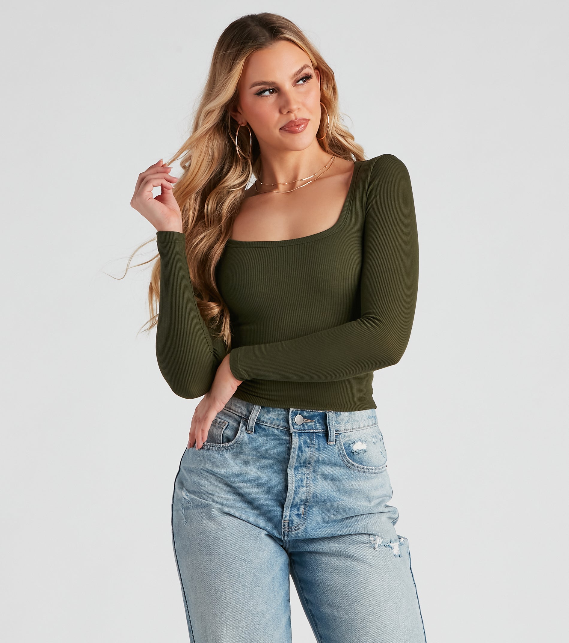 Versatile Basic Rib Knit Crop Top