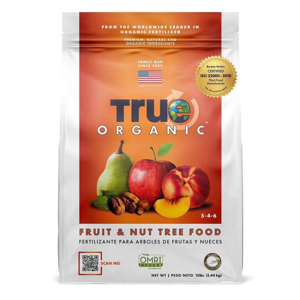 TRUE ORGANIC 12 lbs. Organic Fruit and Nut Tree Food Dry Fertilizer OMRI Listed 5-4-6 R0033