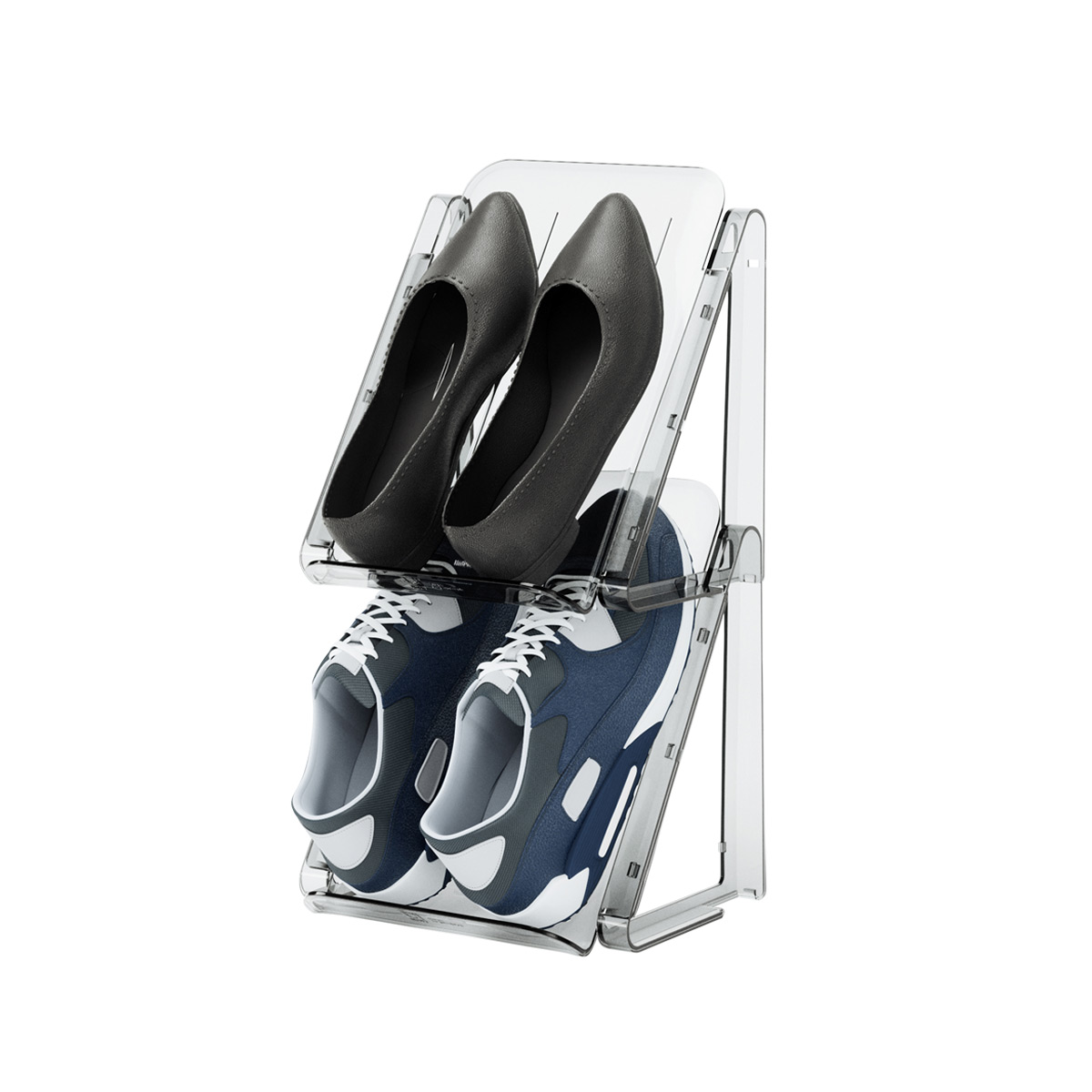 Umbra Terrace Clear Stacking Shoe Rack Set of 2