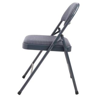 900 Star Trail Blue Fabric Padded Metal Frame Folding Chair (4-Pack) 974