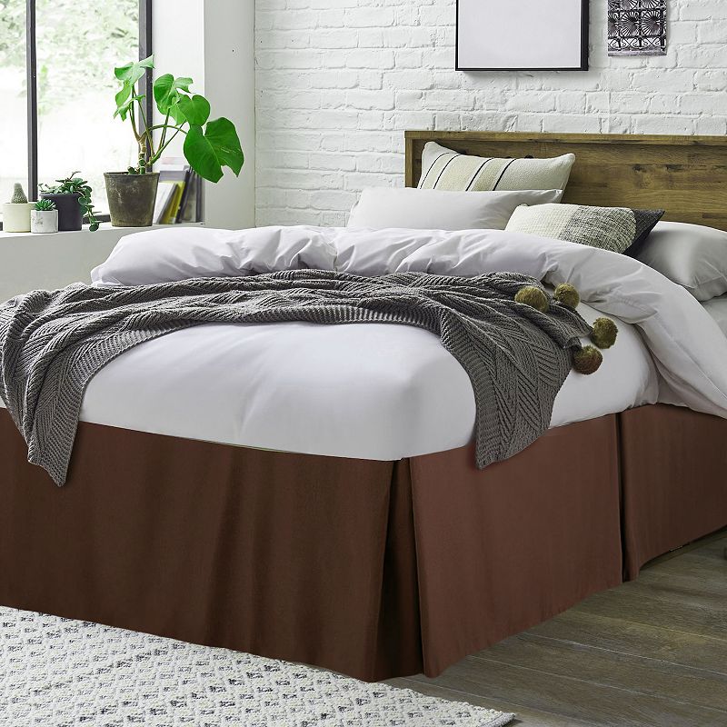 Pleated Bed Skirt Classic Tailored Styling Dust Ruffled Hotel Quality Full 54 x 75