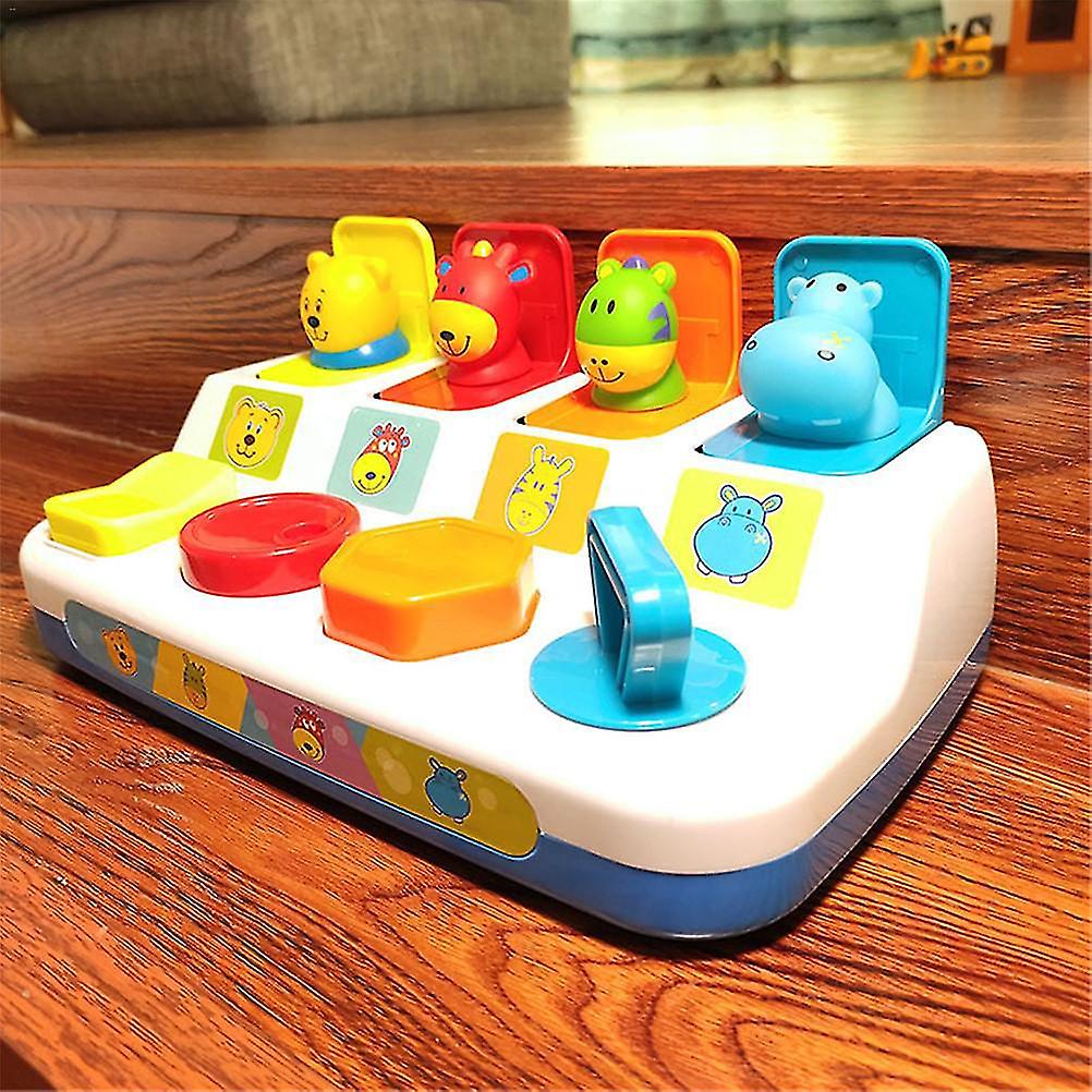 Random Interactive Up Animals Toy Switchbox Button Box Baby Intelligence Push Doll Toy