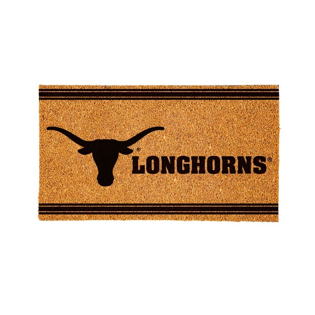 Evergreen University Of Texas Logo Turf Mat Brown 28 X 16 Inches Indoor Outdoor Doormat