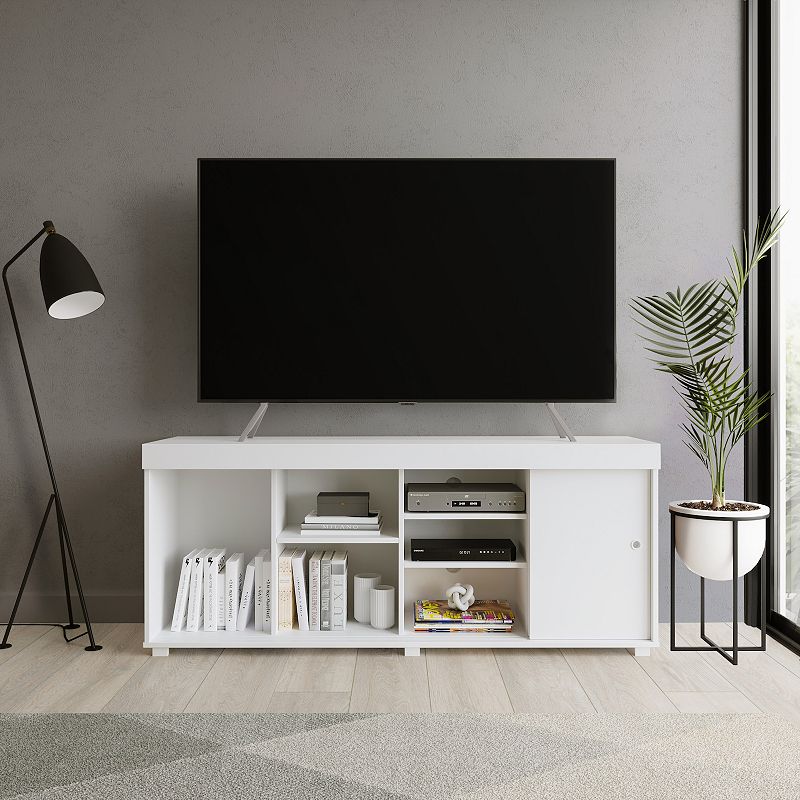 Techni Mobili White Storage TV Stand