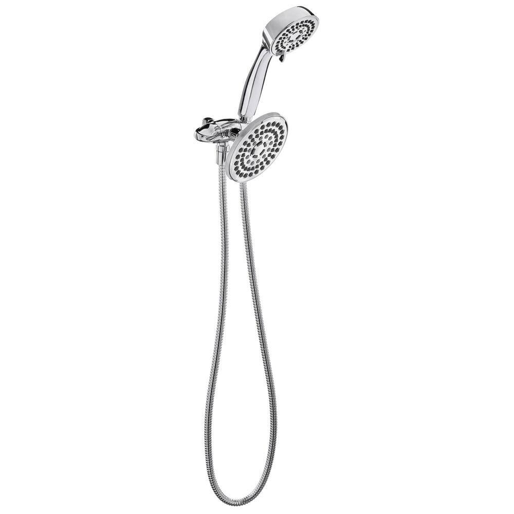 Glacier Bay 6-spray 5.5 in. Dual Shower Head and Handheld Shower Head in Chrome HD58302-0301