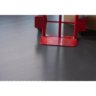 G-Floor Rib 10 ft. x 24 ft. Slate Grey Vinyl Garage Flooring Cover and Protector GF55RB1024SG