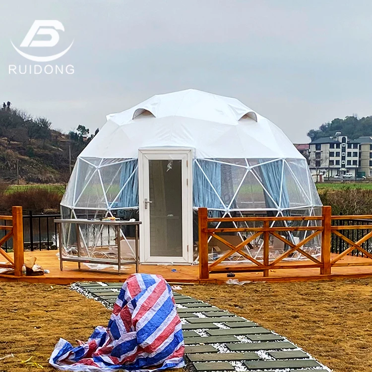 Commercial Glamping Dome Glass Tent Fun Hotel Camping Outdoor Waterproof Tents Dome Party Pour Event