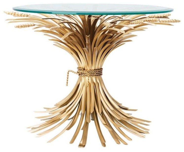 Sheaf Wheat Side Table  Eichholtz Bonheur M   Farmhouse   Side Tables And End Tables   by Oroa   Distinctive Furniture  Houzz