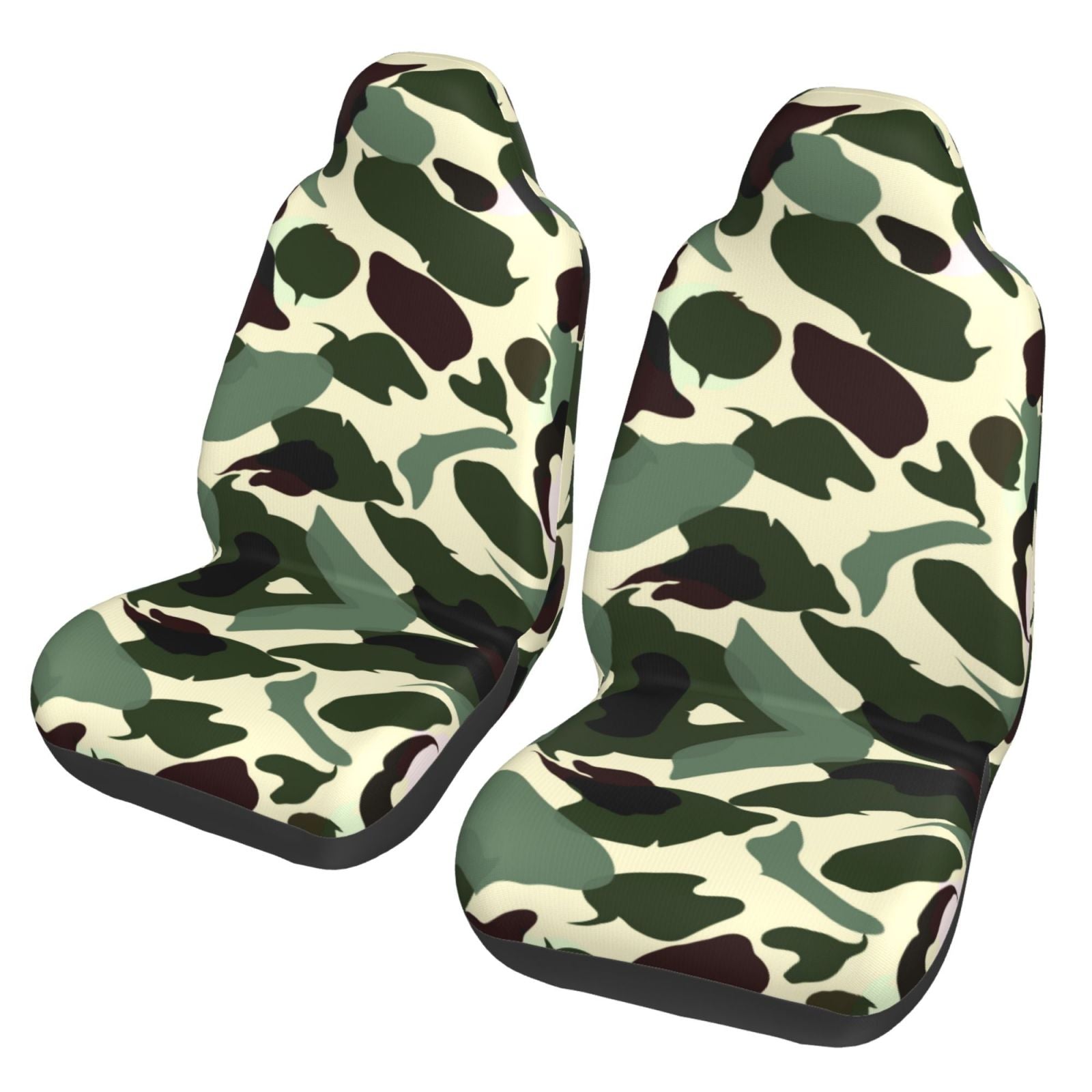 Camouflage Car Front Seat Covers Protectors ， Camouflage Automotive Seat Covers for Cars Trucks Suv