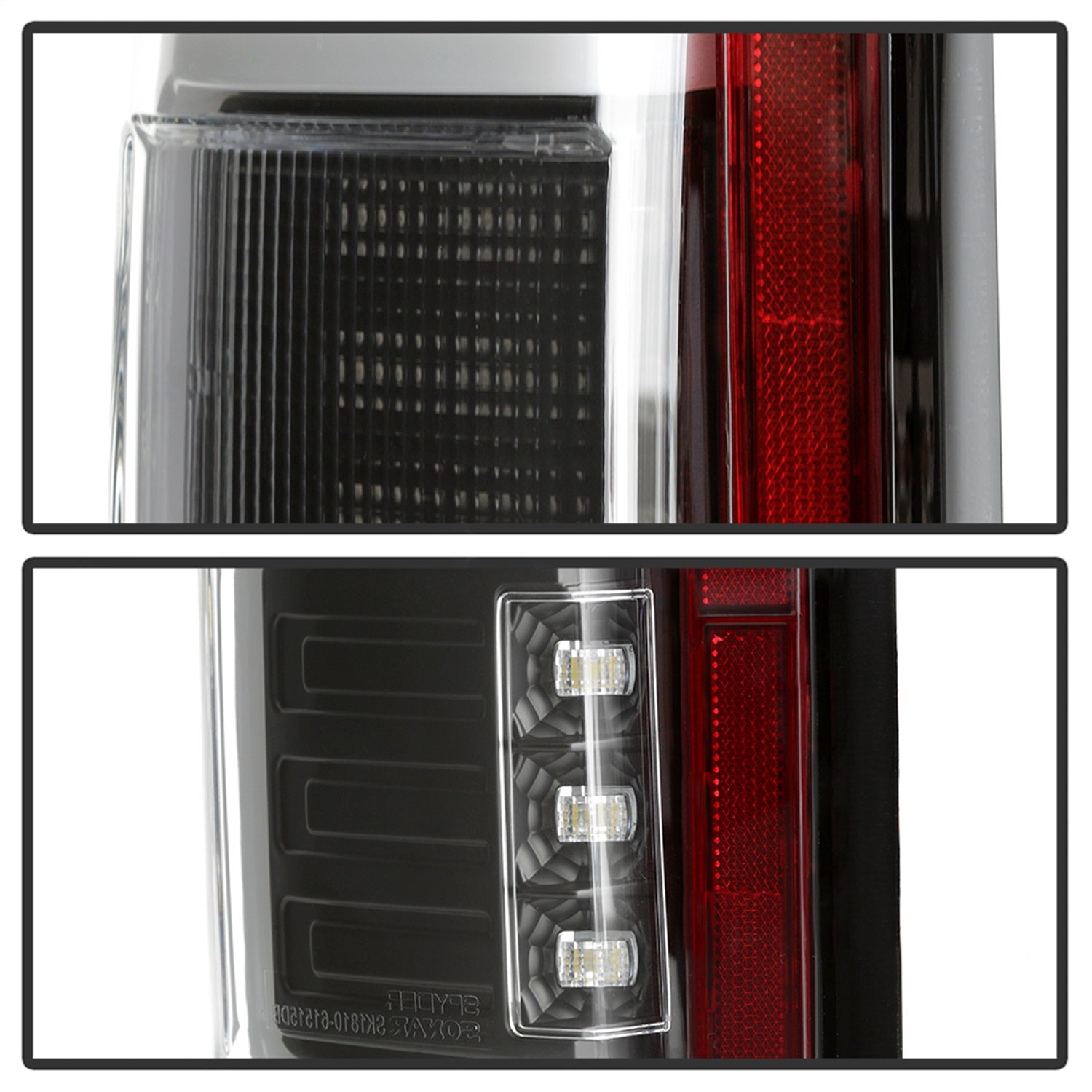 Spyder Auto 5085313 LED Tail Lights; Light Bar; Compatible w/Rear Blind Spot Sensor Only; Black;