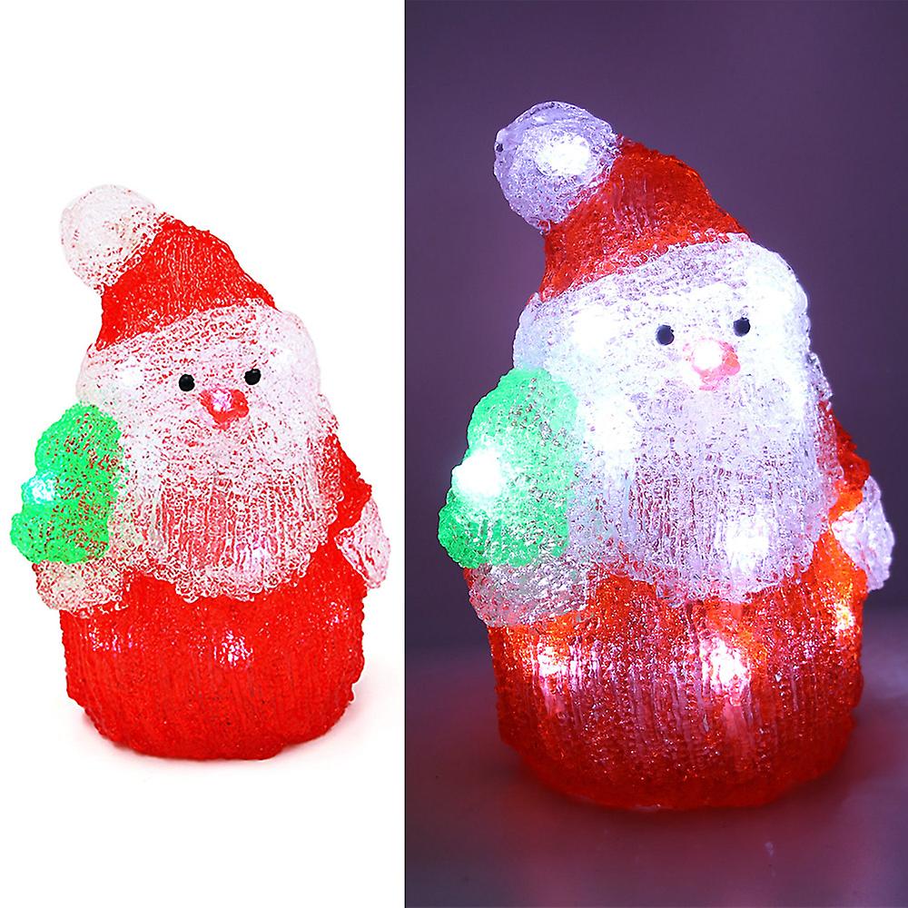 Santa Claus 3d Acrylic 16 Led Lights Cartoon Lamp Christmas Decoration Wedding Stereo String Lamp No.234035