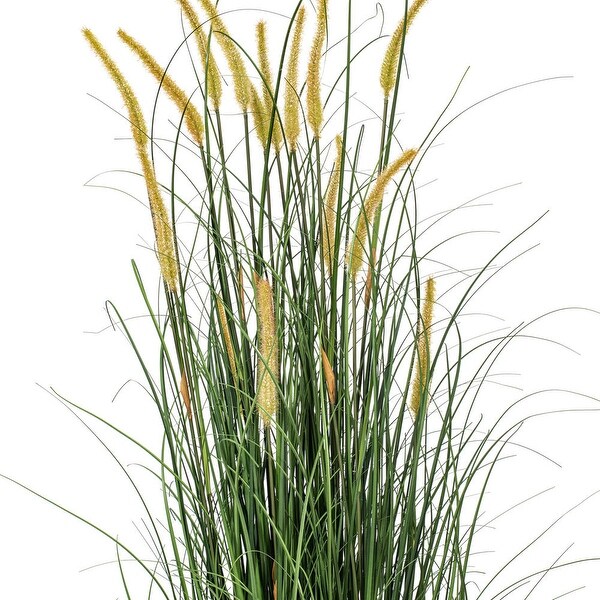 Vickerman 60 PVC Artificial Potted Green Foxtail Grass.