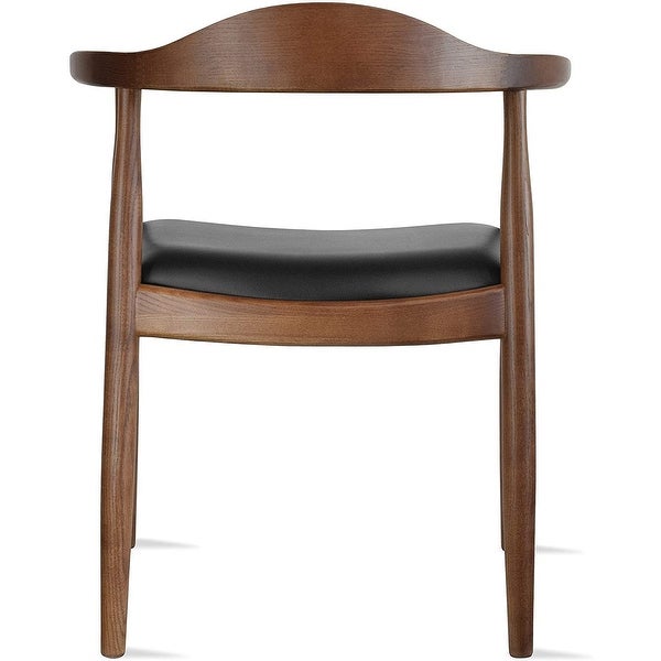 Oak and Faux Leather Dining Armchair