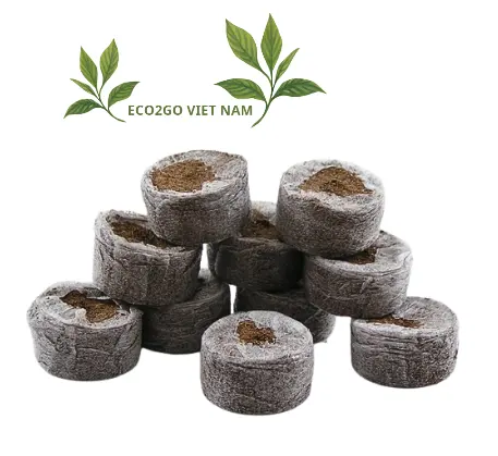 The source of the supply of coco peat tablets for plants and seeds in Vietnam/ Pressed coco peat block/ Coco peat 5kg block