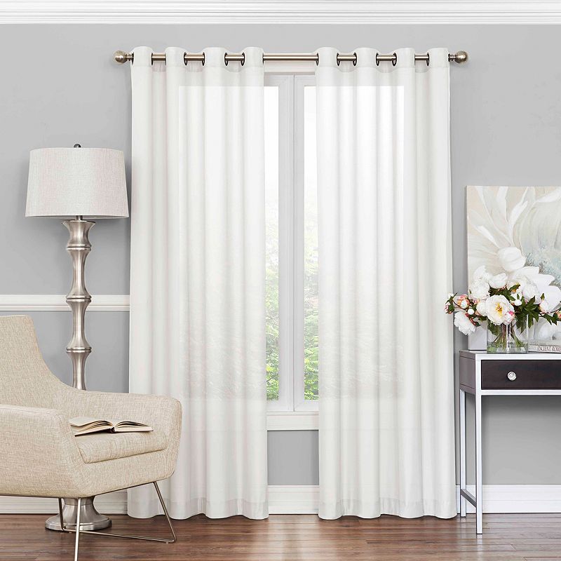 eclipse Liberty Uv Light-Filtering Sheer 1-Panel Window Curtain