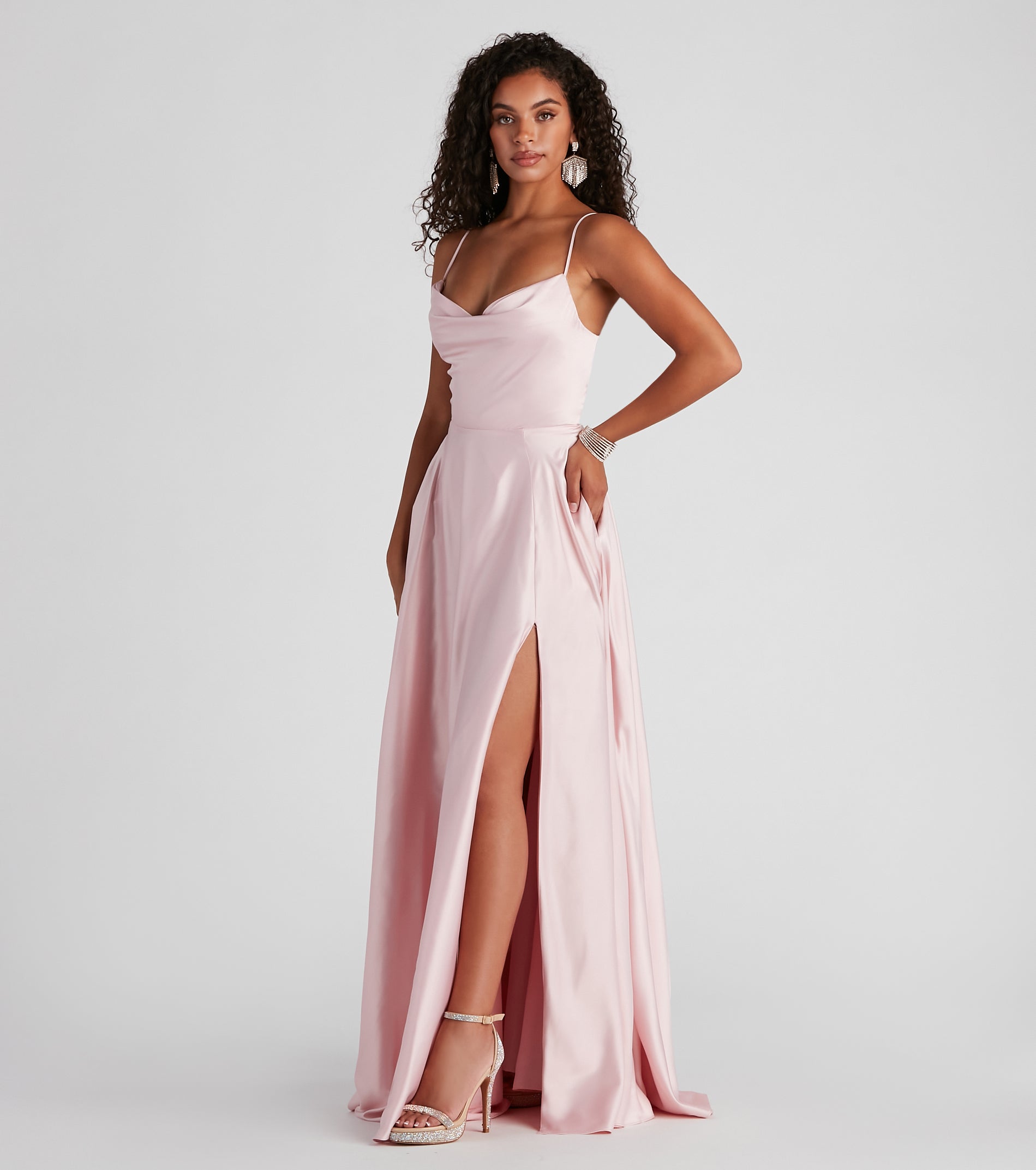 Winslow Formal Satin Lace-Up Dress