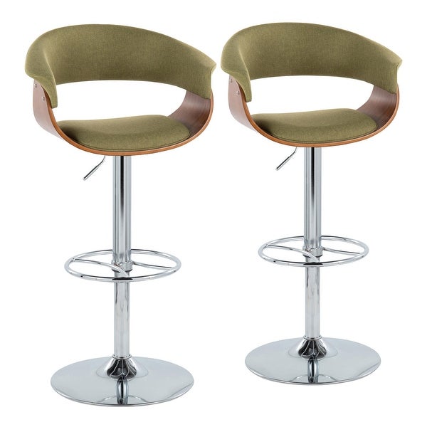 Carson Carrington Sauda Adjustable Bar Stool with Wheel Footrest (Set of 2)