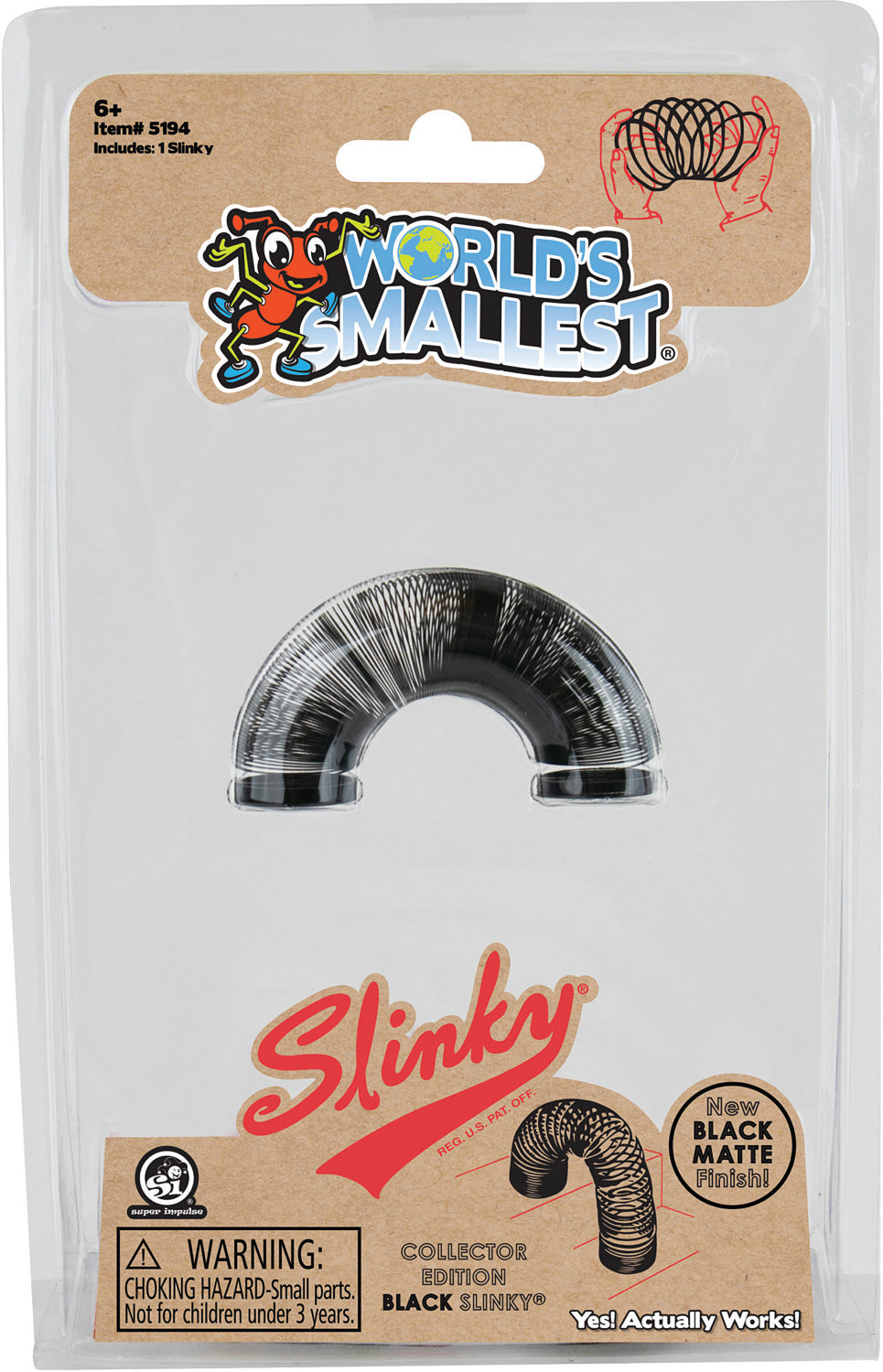 World's Smallest Slinky- Collector Edition Black