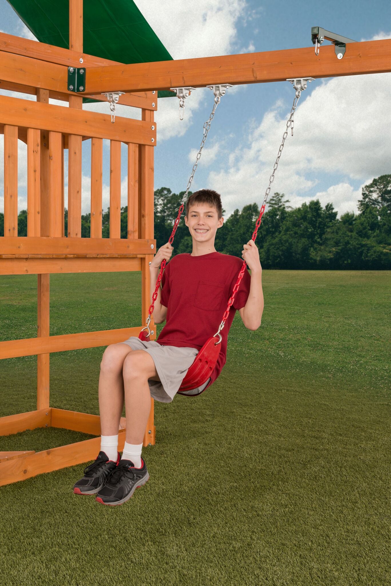 Creative Cedar Designs Ultimate Swing Seat w/Chains- Red