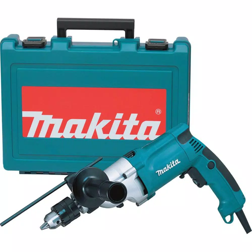 Makita 6.6 Amp 3/4 in. Corded Hammer Drill with Torque Limiter Side Handle Depth Gauge Chuck Key Hard Case and#8211; XDC Depot