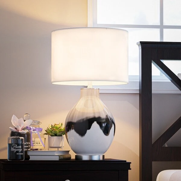 Hex Art Glass Table Lamp