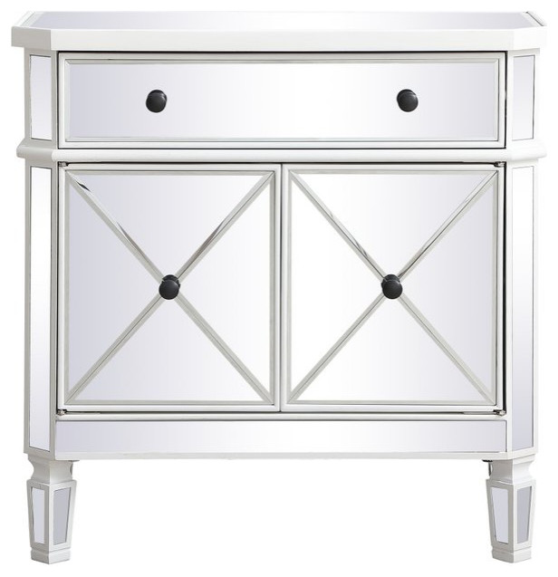 Calum 32 quotMirrored Cabinet   Traditional   Accent Chests And Cabinets   by Elegant Furniture  ampLighting  Houzz