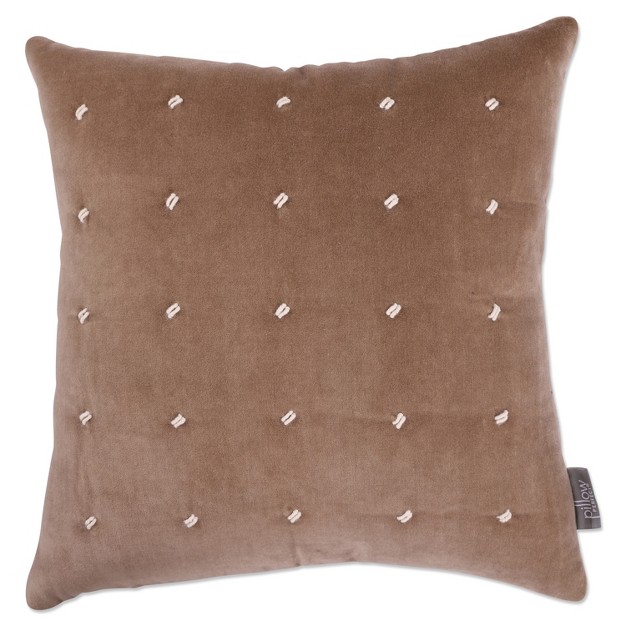 Indoor French Knots Square Throw Pillow Gray Pillow Perfect