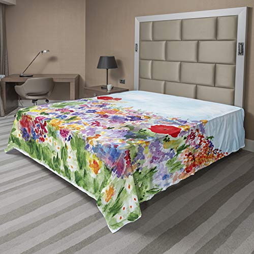 Watercolor Flower Flat Sheet