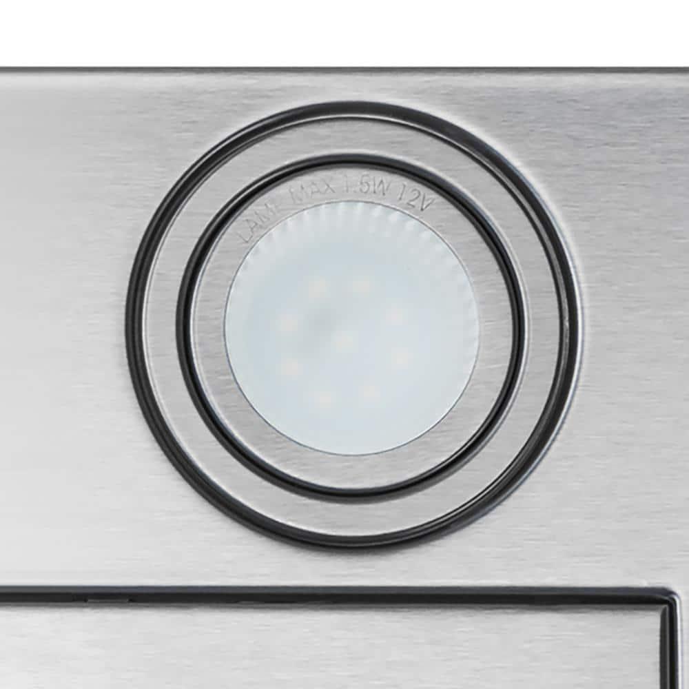 AKDY 30 in 343 CFM Convertible Island Mount Range Hood in Stainless Steel Tempered Glass with 2 Set Carbon Filter